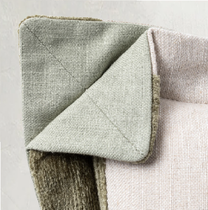 Wide Stripe Chenille Moss Pillow