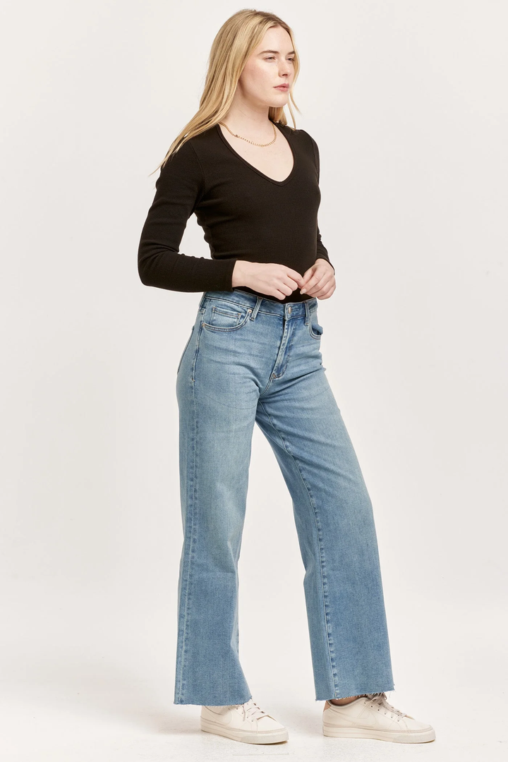 FIONA HIGH RISE WIDE LEG JEANS ARCTIC DENIM