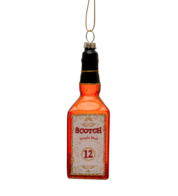 Glass Liquor Bottle Ornament