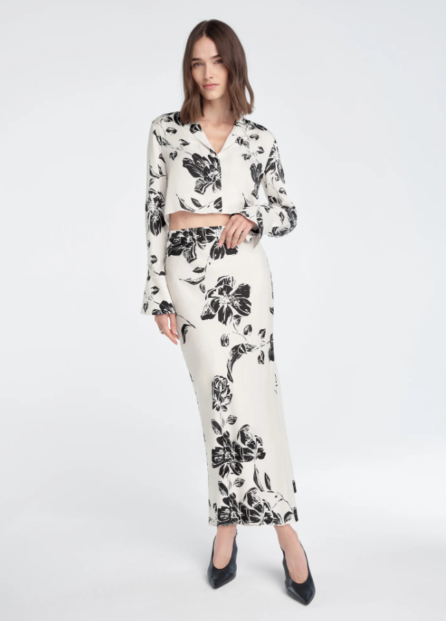 The Cropped Lily Top, Vintage Floral