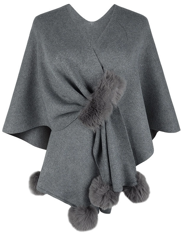 Faux Mink Knit Shawl