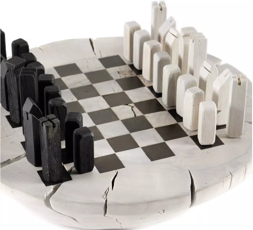 Aged Modern Chess Set - 13 Hub Lane   |  