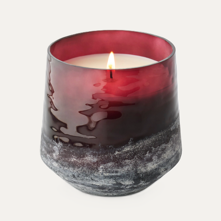 Crimson Woods Baltic Glass Candle