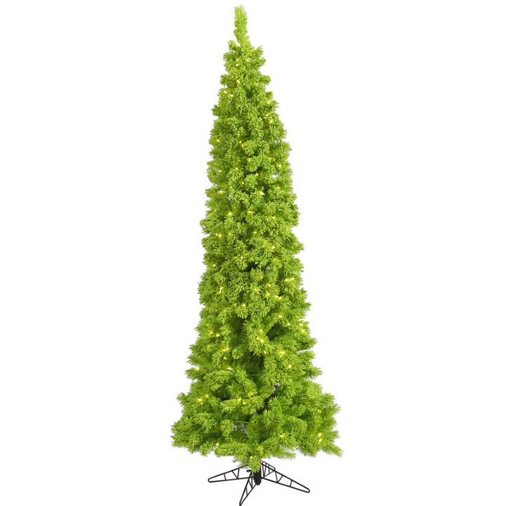 5.5' Flocked Lime Pencil Fir