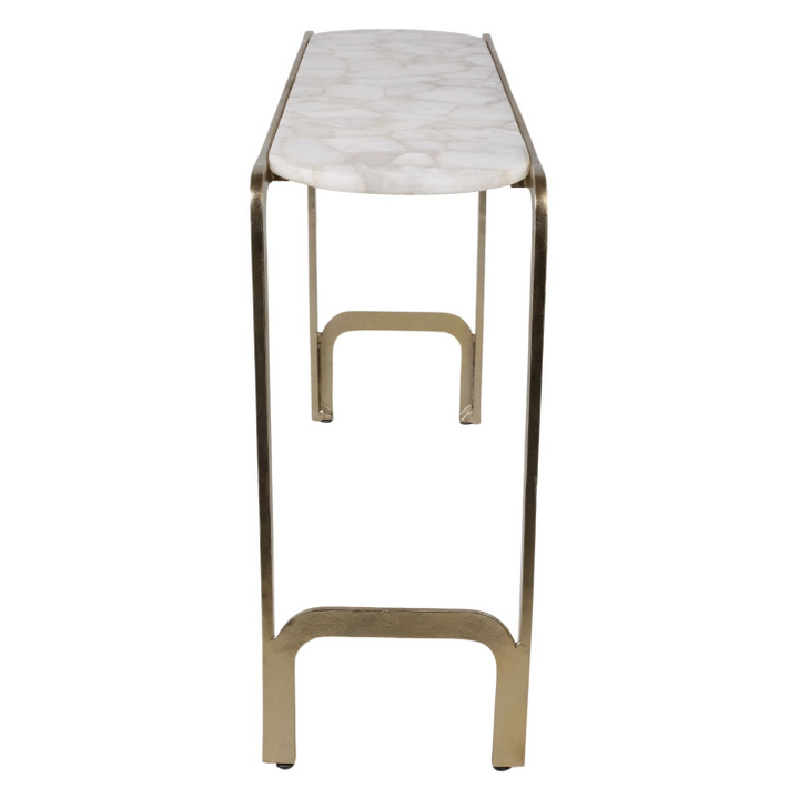 54" Larimore Quartz Top Console Table