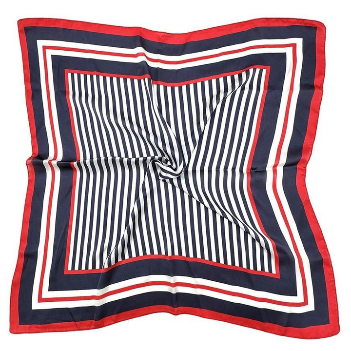 Classic Striped Border Bandana Scarf