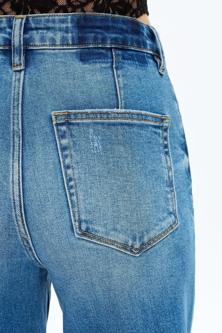 Bella High Rise Wide Leg Jeans, Medium Blue