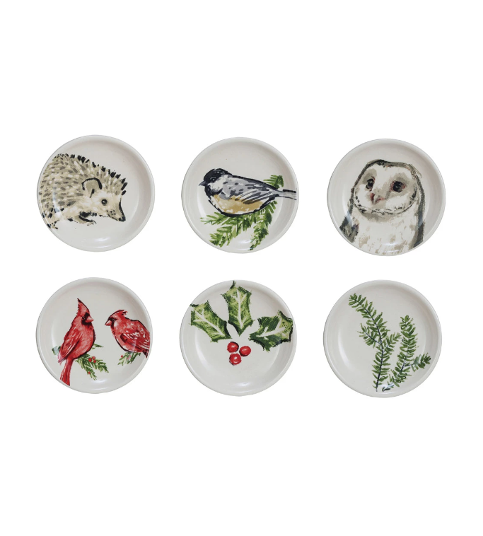 Winter Nature Stoneware Dish