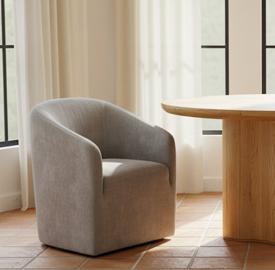 Sandy Rolling Dining Chair - 13 Hub Lane   |  Dining Chairs