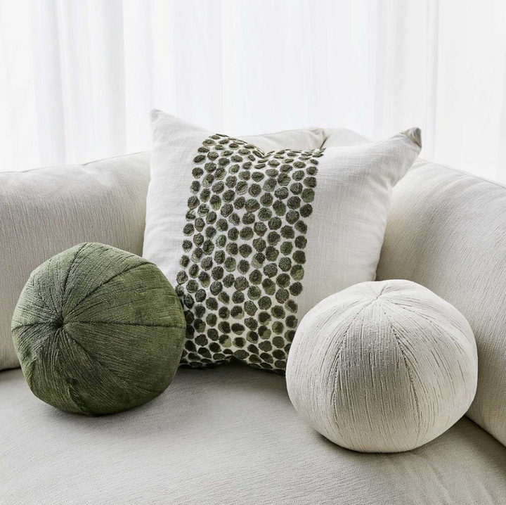 Fig Leaf Pillow - 13 Hub Lane   |  Embroidered Pillows