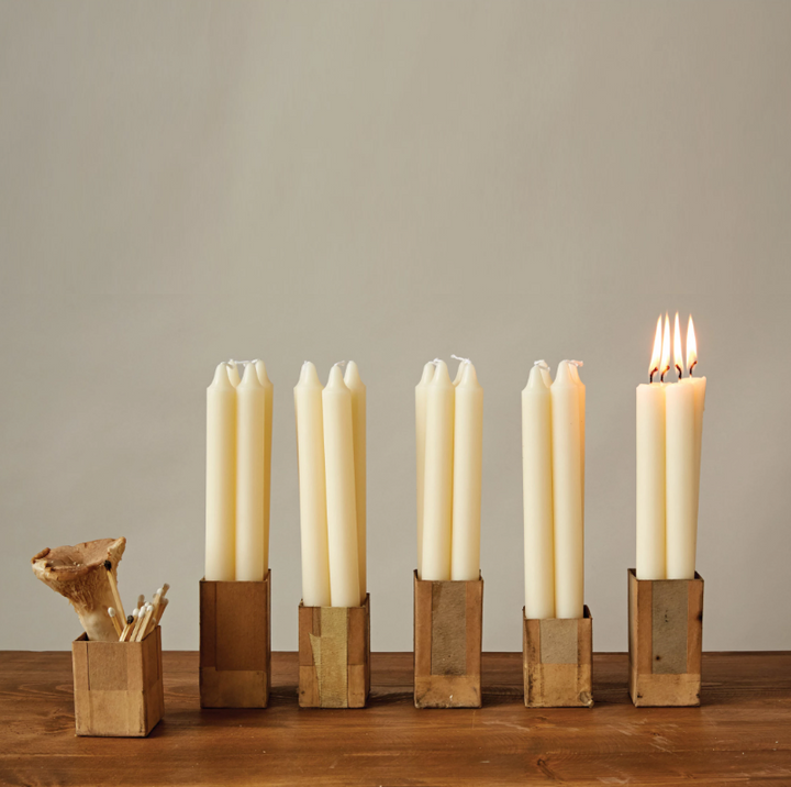Unscented Taper Candles in Box, Ivory - 13 Hub Lane   |  Unscented Tapers