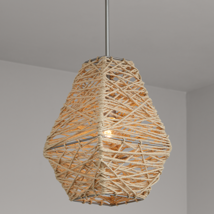 Finley 10.5" 1-Light Natural Jute Pendant - Thumbnail 3