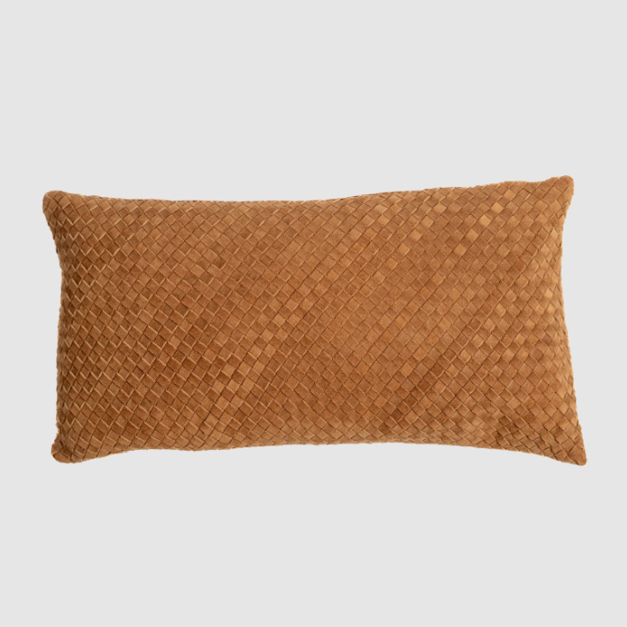 Waffle Weave Suede Lumbar, Camel - 13 Hub Lane   |  