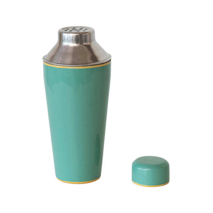 Enameled Stainless Steel Cocktail Shaker