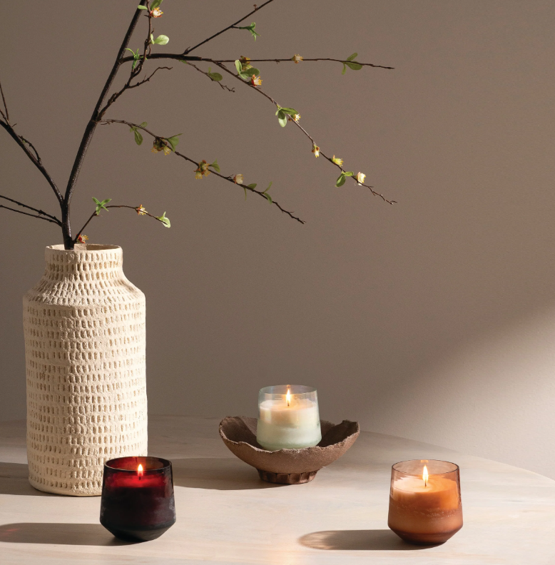 Rhubarb Honey Baltic Glass Candle