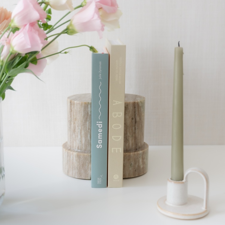 13 Hub Lane Marble Column Bookends - Thumbnail 3