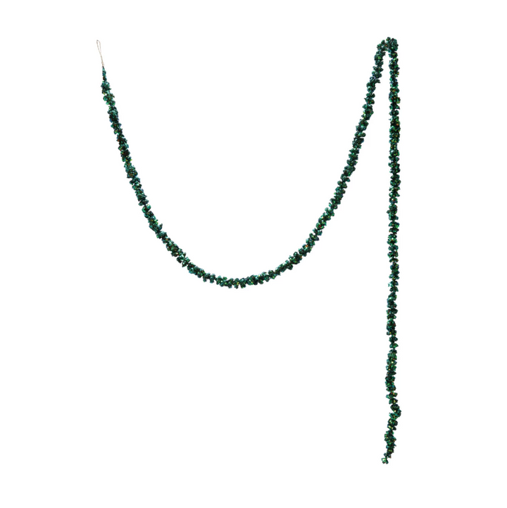 Glitter Ball Garland, Iridescent Green - 13 Hub Lane   |  Christmas Garlands