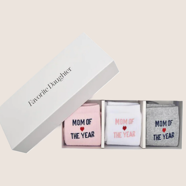 Favorite Daughter Mom of the Year Box Sock Set