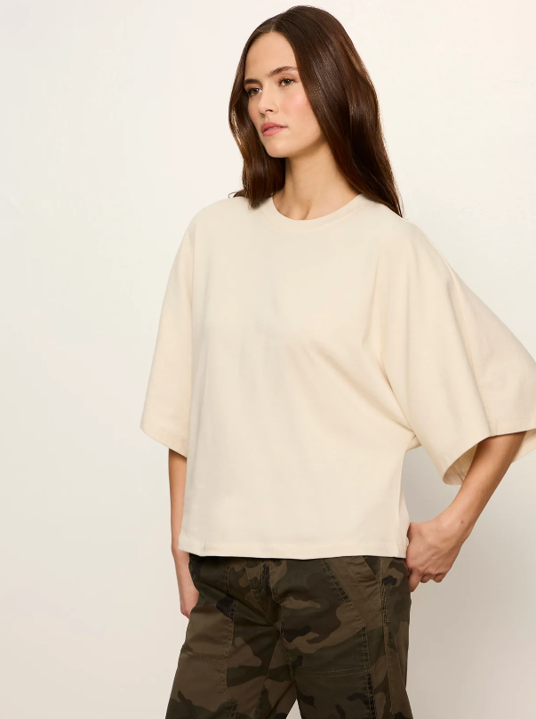 Haven Cape Sleeve Tee, Bone