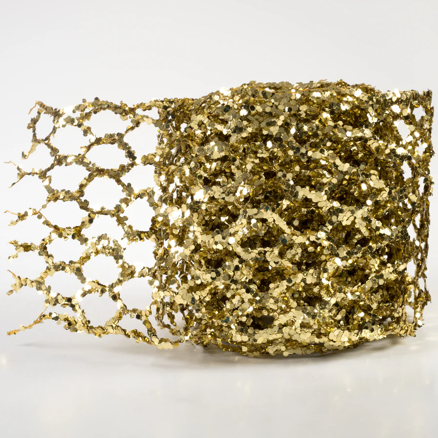 Glitter Chicken Wire Ribbon Garland - 13 Hub Lane   |  Christmas Garlands