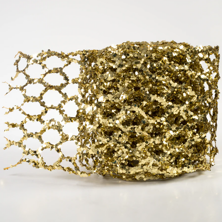 Glitter Chicken Wire Ribbon Garland - 13 Hub Lane   |  Christmas Garlands