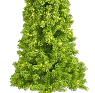 5.5' Flocked Lime Pencil Fir - 13 Hub Lane   |  Christmas Trees
