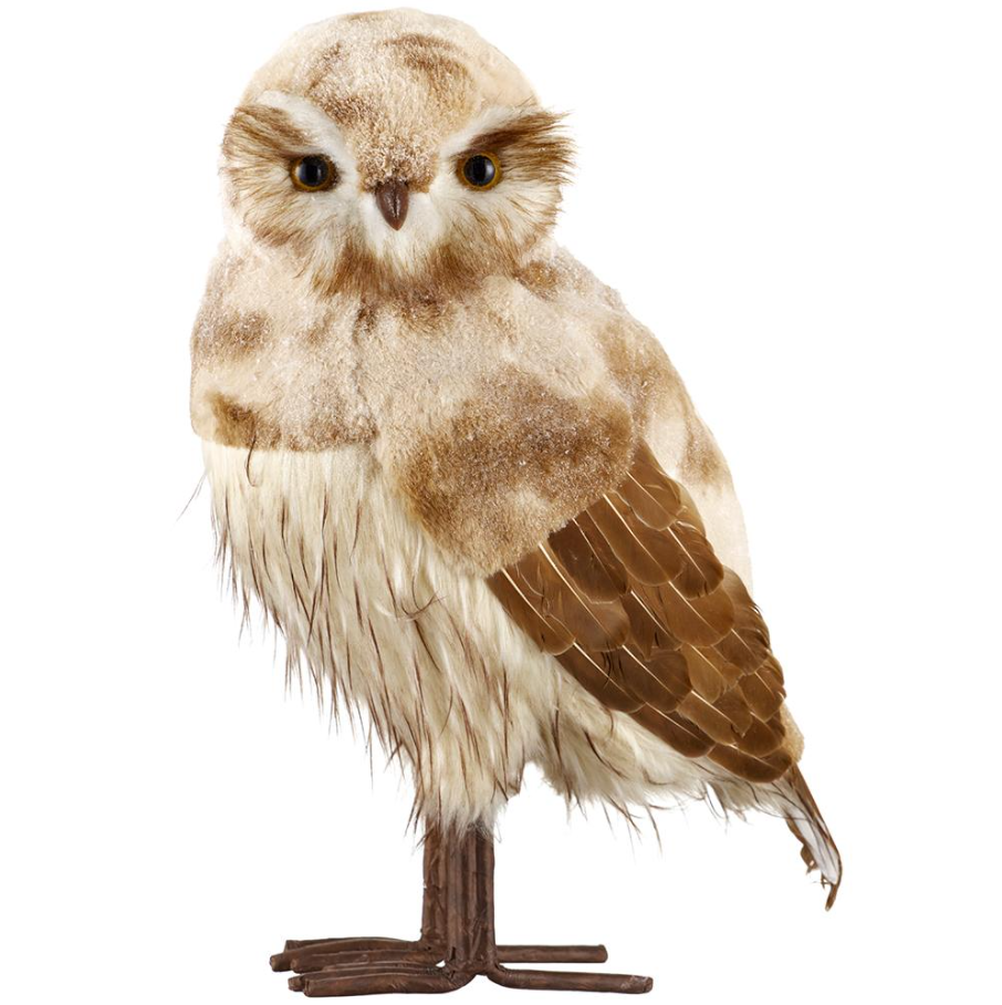 Iced Owl, Brown & White - 13 Hub Lane   |  Animal Ornaments