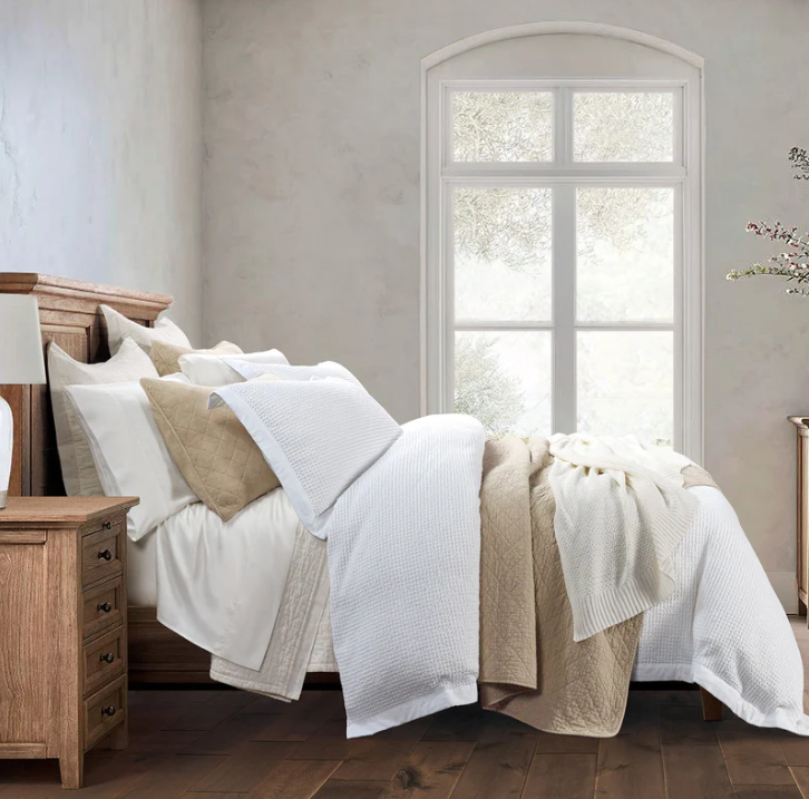 Waffle Weave Cotton Coverlet