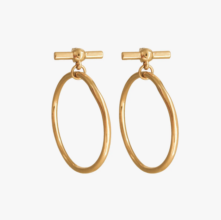 CXC Gold Circle Earrings