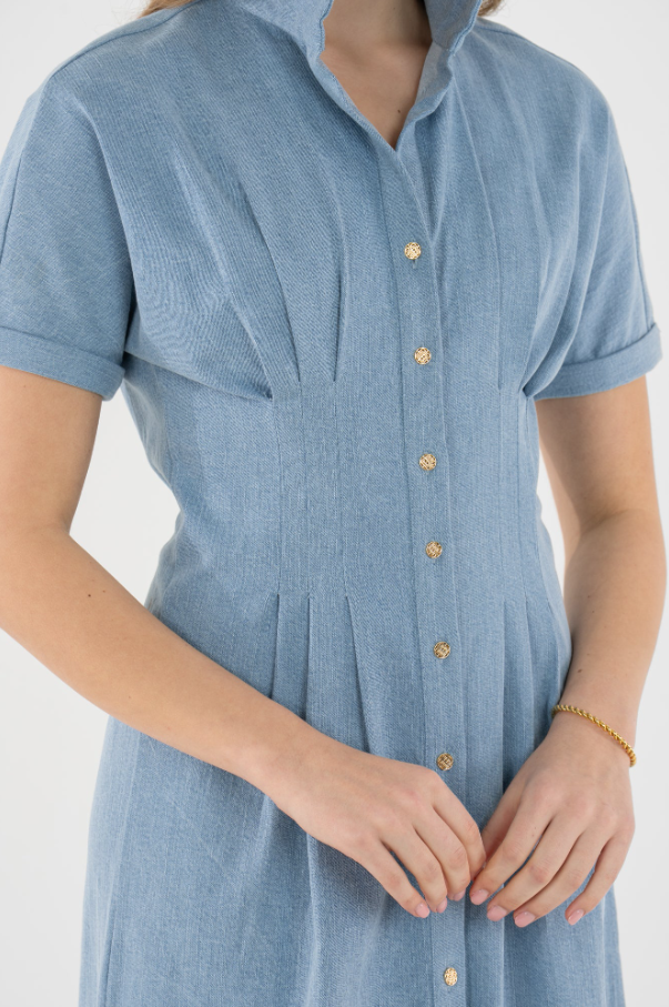 Georgia Dress - Classic Denim - 13 Hub Lane   |  