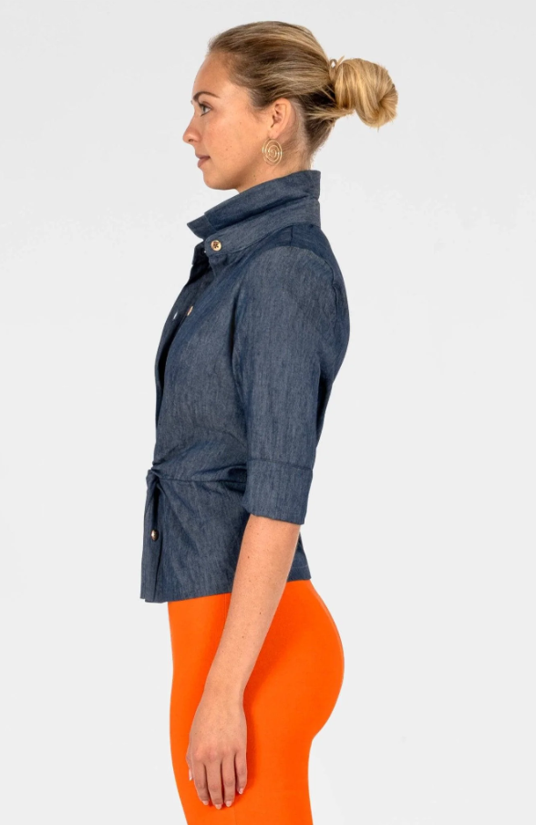 Twist & Shout Top, Chambray