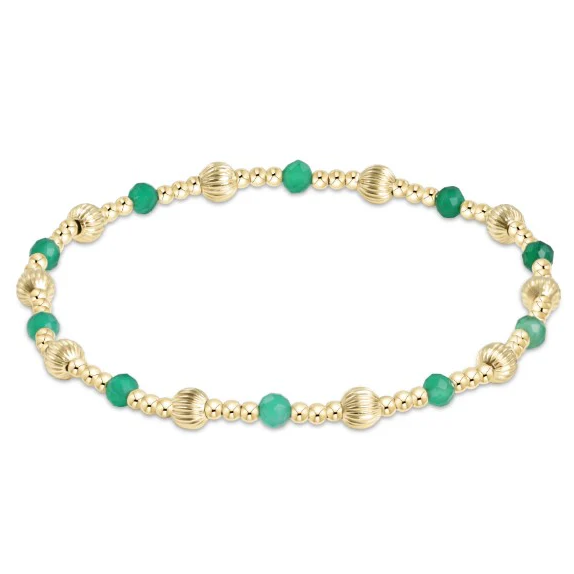 enewton Dignity Sincerity Pattern 4mm Bead Bracelet - Green Onyx