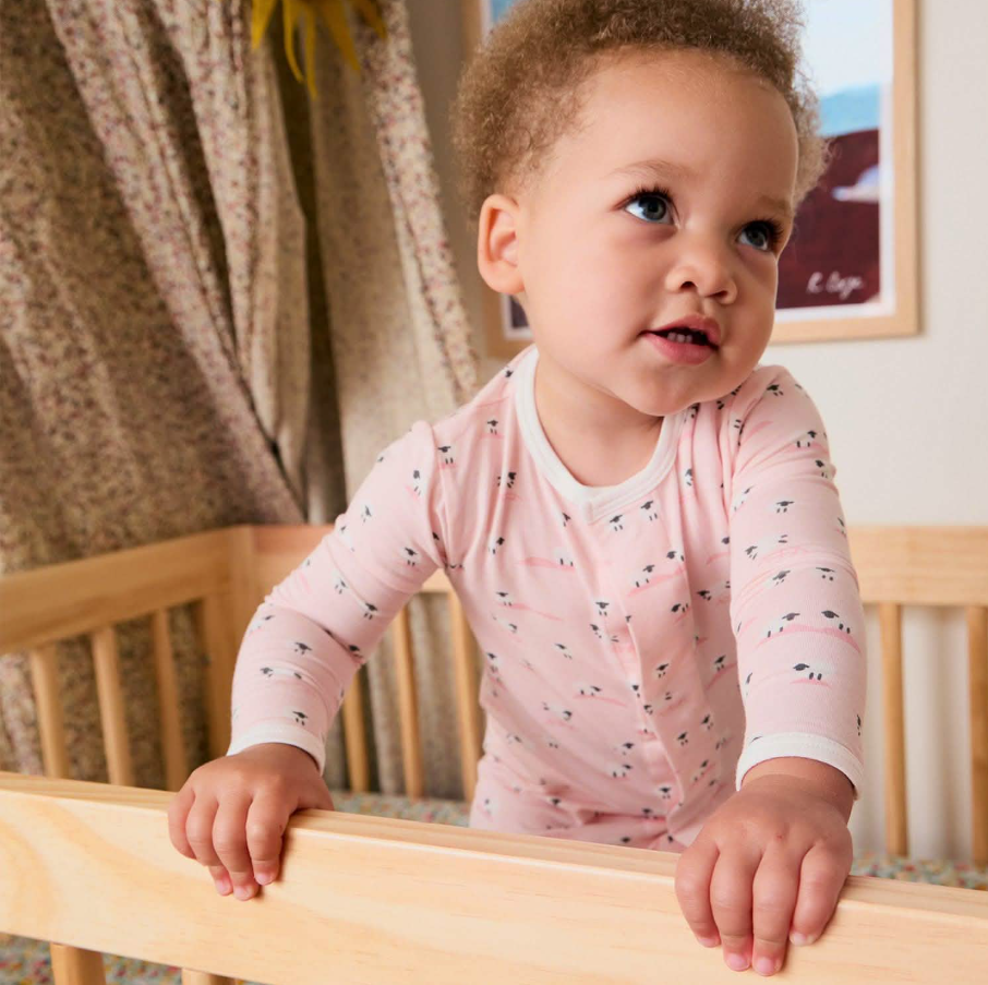 pink baa baa baby modal magnetic footie - 13 Hub Lane   |  Footies