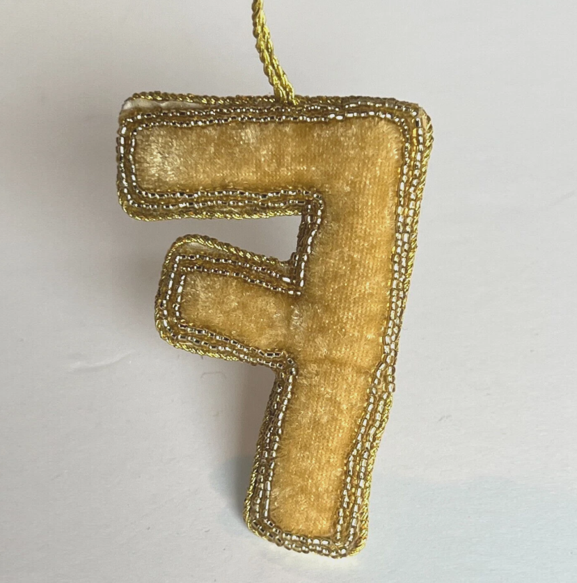 Alphabet Ornament - 13 Hub Lane   |  Fabric Ornaments