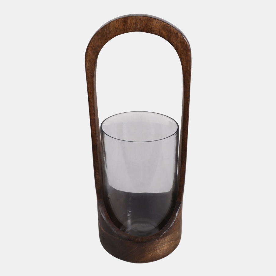 Modern Hurricane Lantern, Walnut - 13 Hub Lane   |  