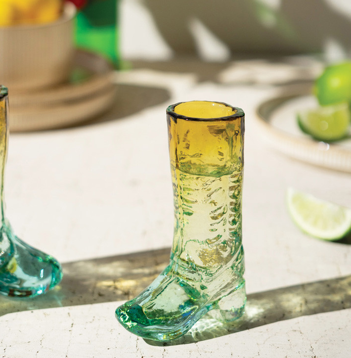 Recycled Glass Boot Shot Glass