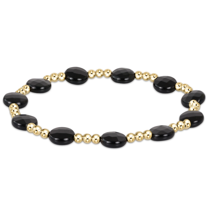 enewton Admire Gold 3mm Bead Bracelet, Faceted Onyx - 13 Hub Lane   |  Beaded Bracelets