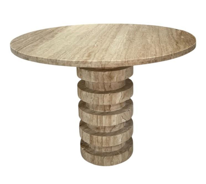 Turin Travertine Dining Table