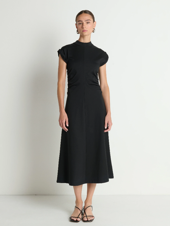 jet black dresses for ladies VENUS Open Back Maxi Dress | Jet Black