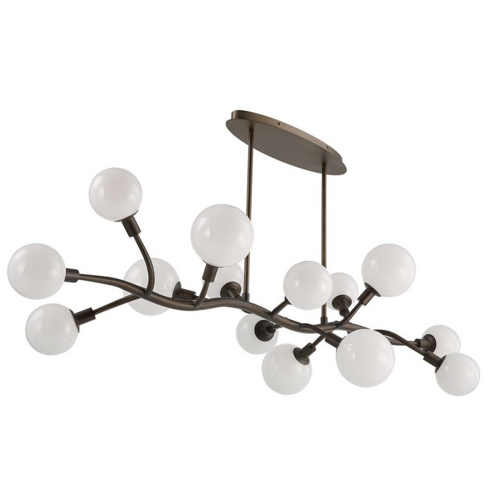 Meandering 14-Light Pendant, Bronze - 13 Hub Lane   |  Pendants