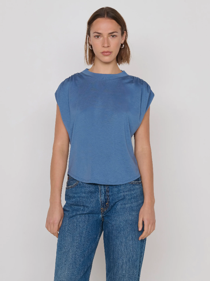 Frankie Luxe Muscle Tee, Bella Blue
