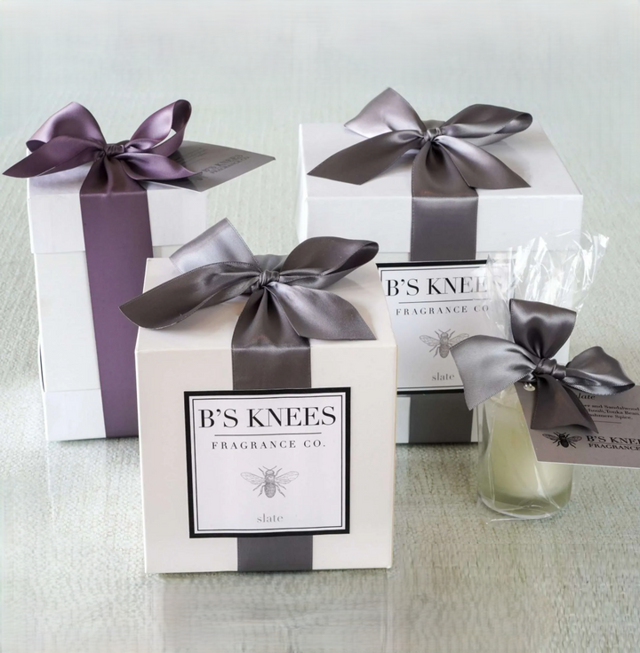 B's Knees 1-Wick White Glass Candle