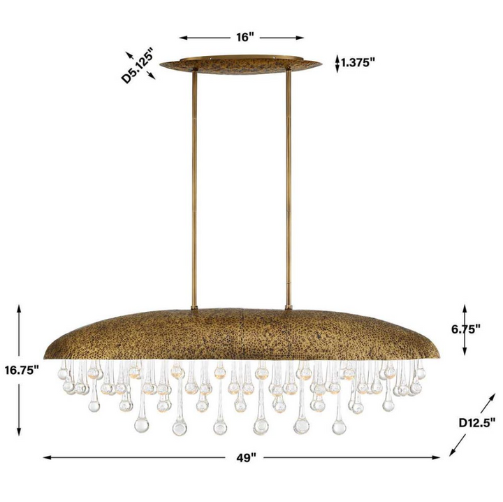 Downpour 10-Light Pendant, Oval - 13 Hub Lane   |  Pendants