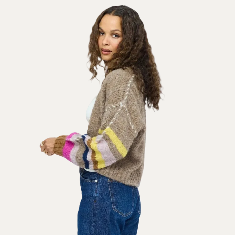 Sienna Stripe Cardigan, Multi