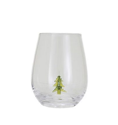 12oz. Holiday Figure Stemless Wine Glass - 13 Hub Lane   |  