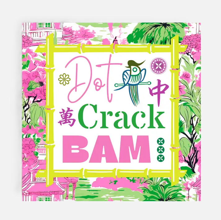 Dot Crack Bam Bamboo Mahjong Cocktail Napkins