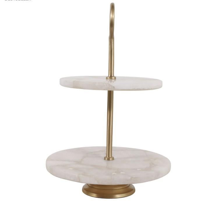 Sylvania 2-Tier Marble Stand