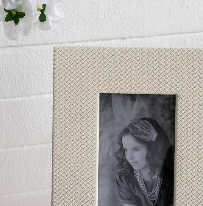 Faux Leather Frame, White - 13 Hub Lane   |  