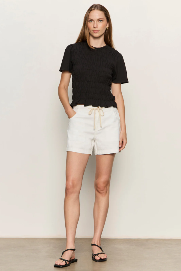 Idyll Tie Shorts, Chalk