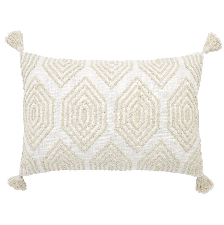 Honeycomb Tufted Pillow, Ivory - 13 Hub Lane   |  Tufted Lumbars
